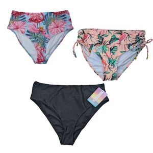 Bikini Bottom Lot (Skinny Dip, ACX, Beachsisi) Size Medium NWT/NWOT